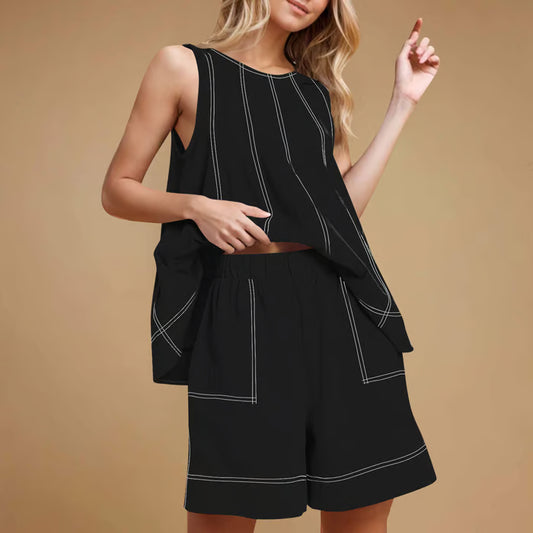 Dames Tweedelige Mouwloze Set | 49% Korting